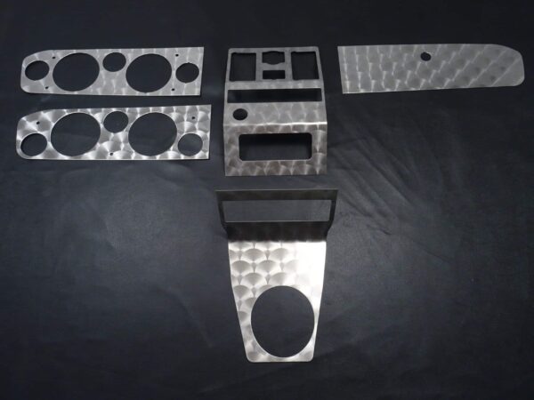 dashboard cover set stainless steel Fiat 124 Spider