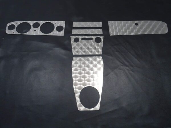 dashboard cover set stainless steel brushed 80-82 Fiat 124 Spider