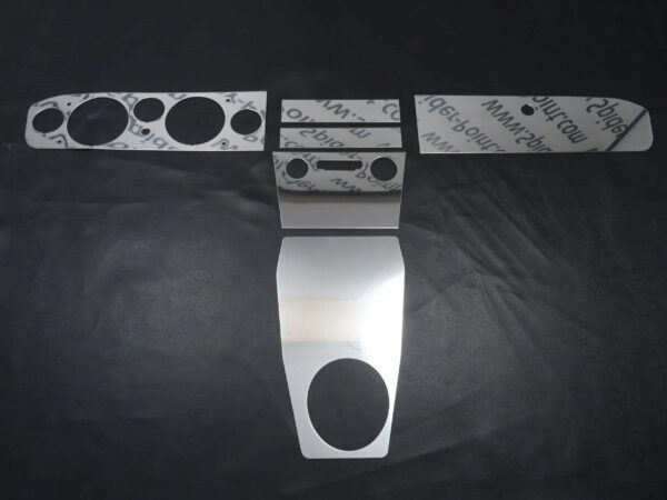 dashboard cover set stainless steel polished 80-82 Fiat 124 Spider