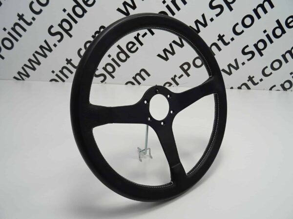 leather steering wheel black spokes Fiat 124 Spider