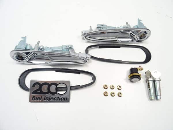 door handle+gasket+lock set 80-85 fi US Fiat 124 Spider