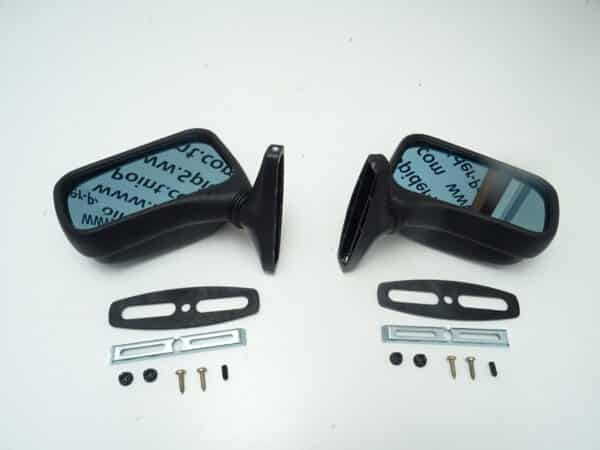 mirror set black plastic original Baby-Tornado black plastic Fiat 124 Spider
