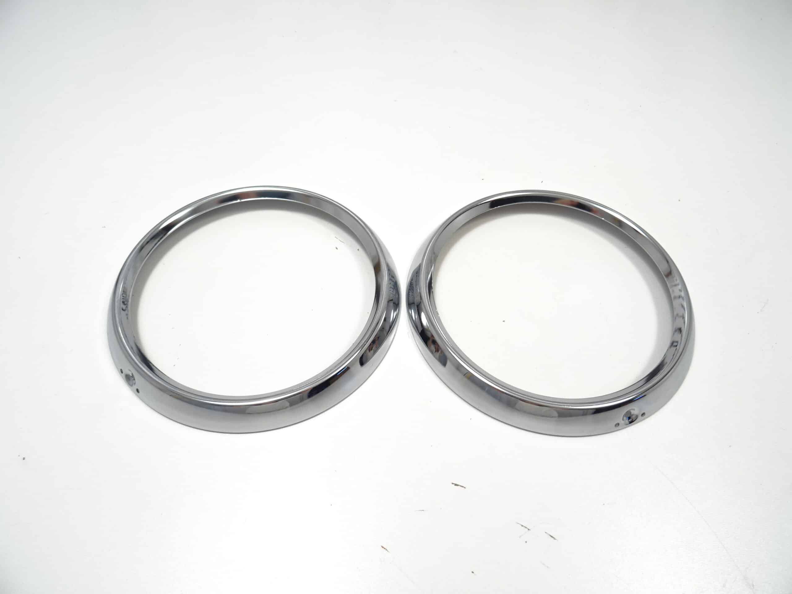 Headlight trim ring 79-85 set chrome Fiat 124 Spider
