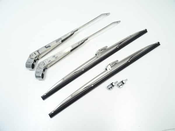 wiper arms/blade/jets stainless steel Fiat 124 Spider