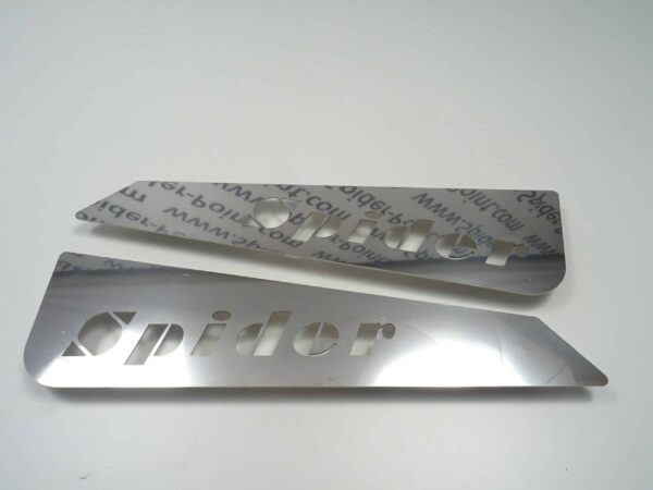 Stainless steel insert "Spider" in door trim 79-85 (set of 2 pieces) -only insert without door trim fiat 124 spider