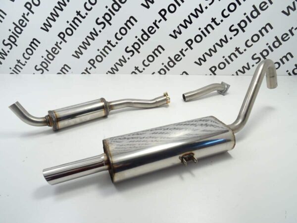 Exhaust system stainless steel 80-85 2000 injection 4-hole 3-piece Fiat 124 Spider