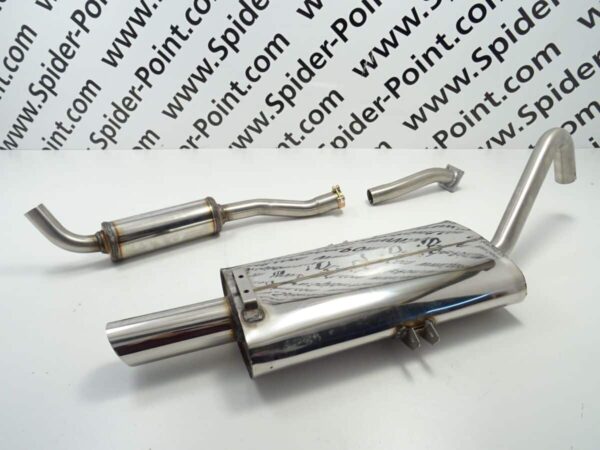 Exhaust system stainless steel -only for original Volumex Fiat 124 Spider