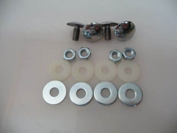 srew set chrome luggage rack (4 pieces) Fiat 124 Spider