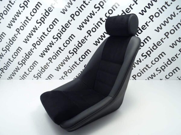 seat Abarth fabric/vinyl black/blue Fiat 124 Spider