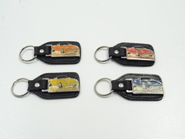 Keychain leather barchetta Fiat 124 Spider