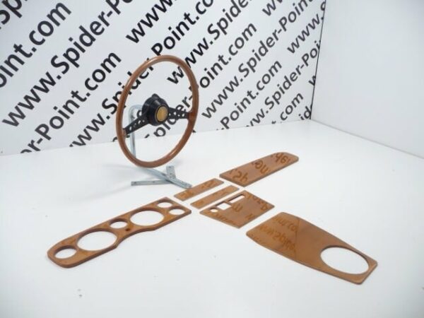 wood set 6-gauge incl. wood steering wheel 66-78 Fiat 124 Spider