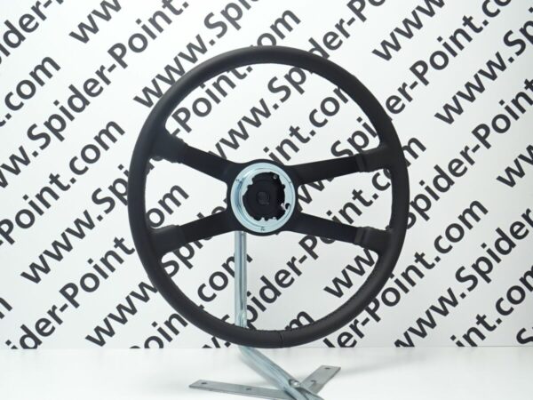 steering wheel leather black 40 cm with stitching and mounting parts (without horn pad) in exchange