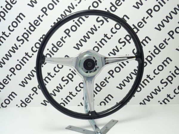 wood steering wheel 42 cm 356 B/C – black grip, chrome spokes (without horn pad), in exchange