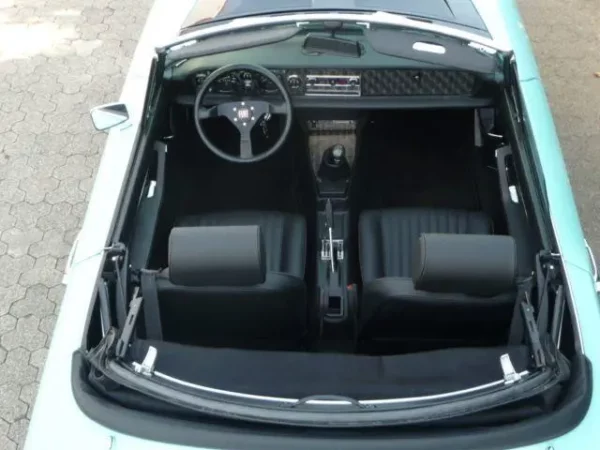 Interior 66-78 textured finish black fiat 124 spider