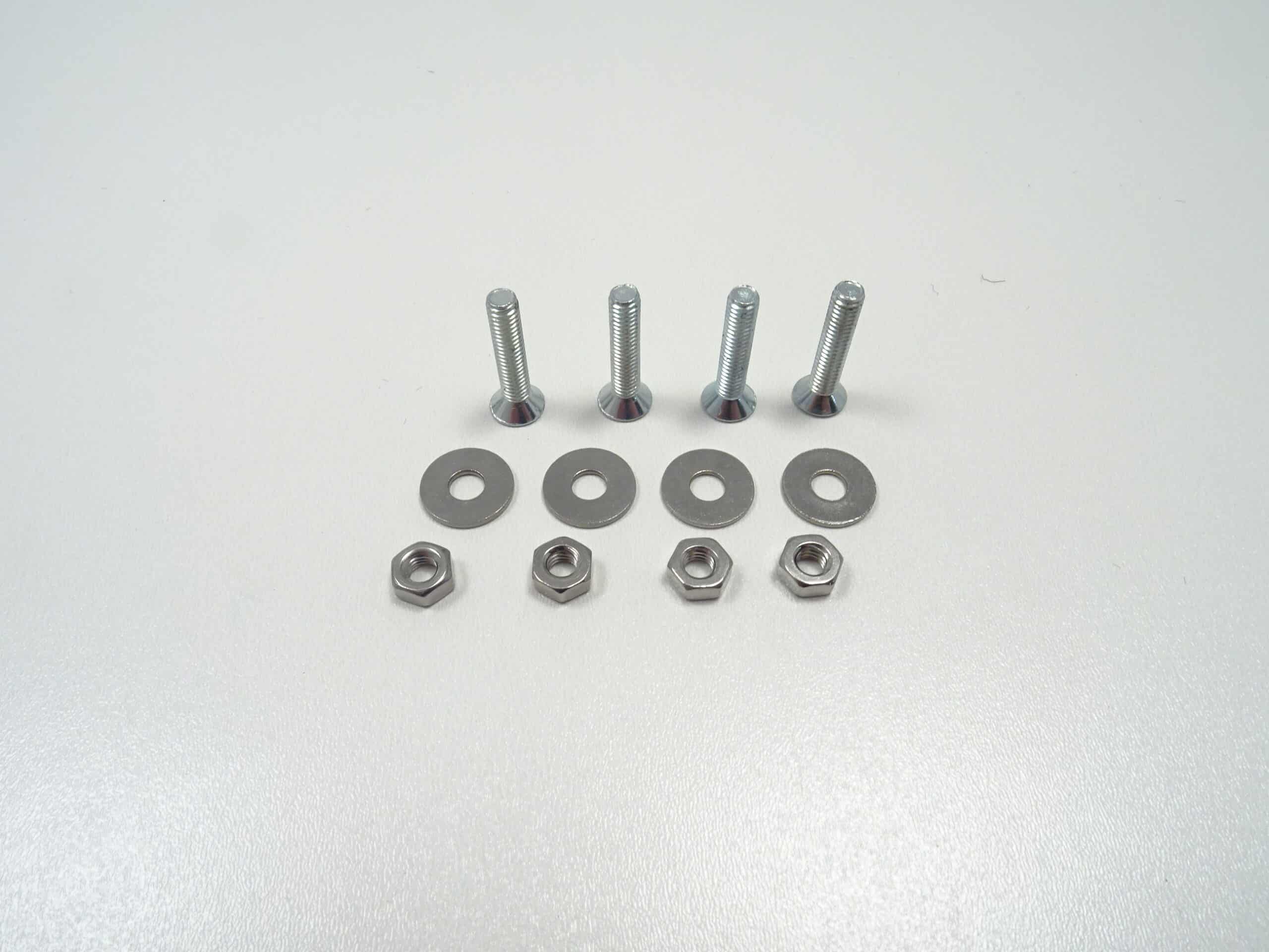 Mounting kit license plate light 66-73 stainless steel fiat 124 spider