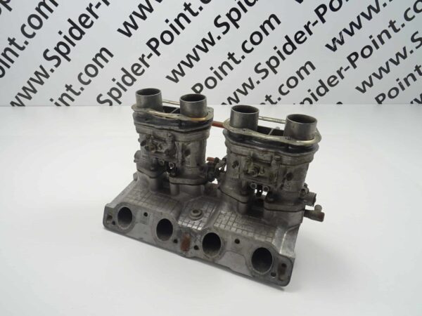 Double carburettor system used original WEBER fiat 124 spider