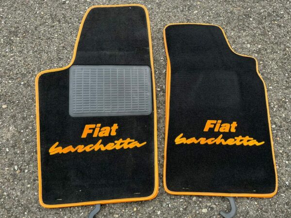 Floor mat set orange/black Fiat Barchetta