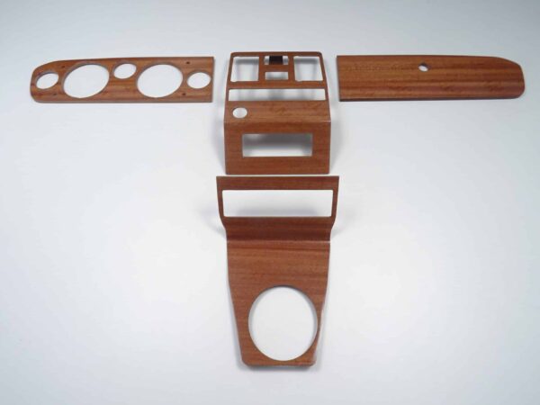 Wooden set manual transmission digital clock 83-84 Mahagony fiat 124 spider