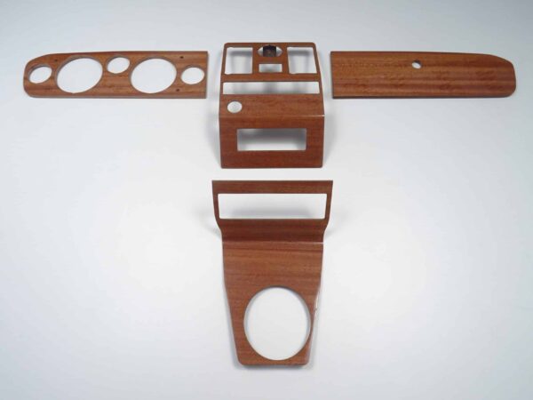 Wooden set manual transmission analog clock (round) 83-84 Mahagony fiat 124 spider