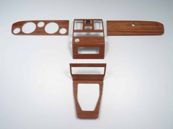 Wooden set automatic transmission analog clock (round) 84-85 Mahagony fiat 124 spider