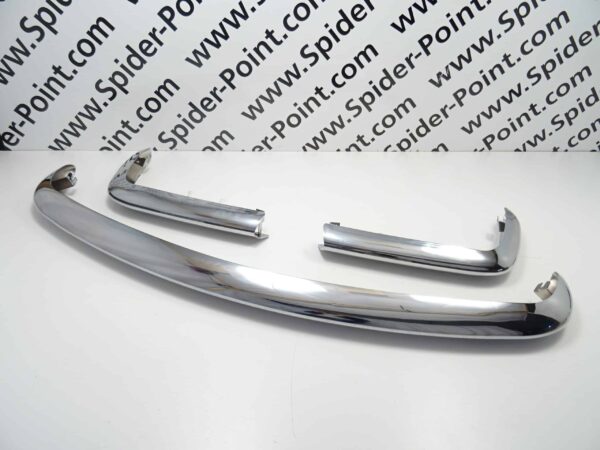 Bumper set 3-tlg steel-chrome plated 66-73 Fiat 124 Spider